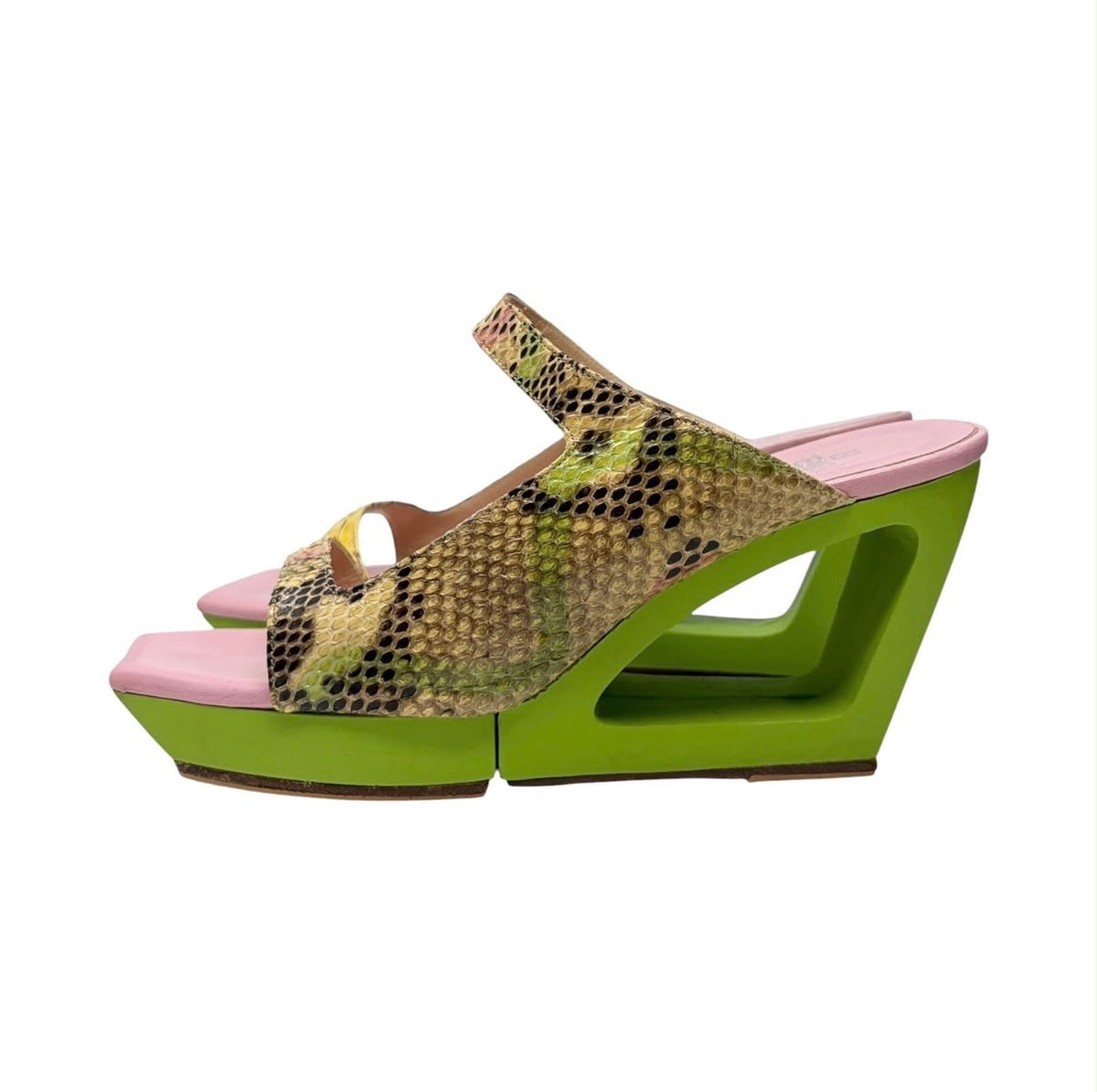 Fendi Multicolor Cut-Out Wedge