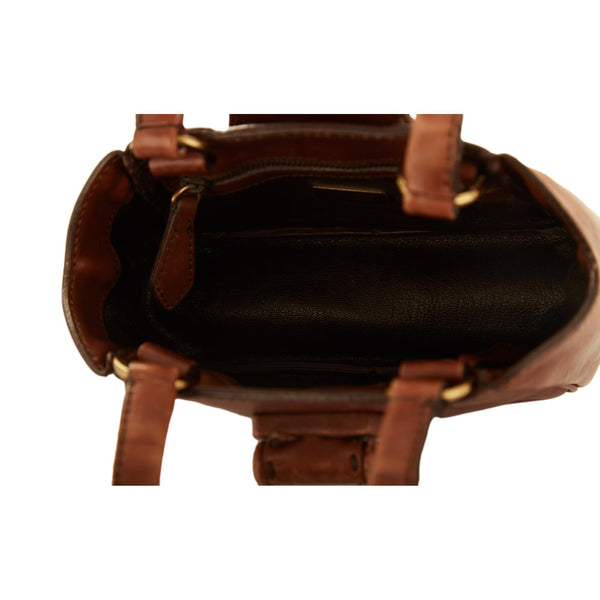 Prada Mini Brown Leather Toggle Bag