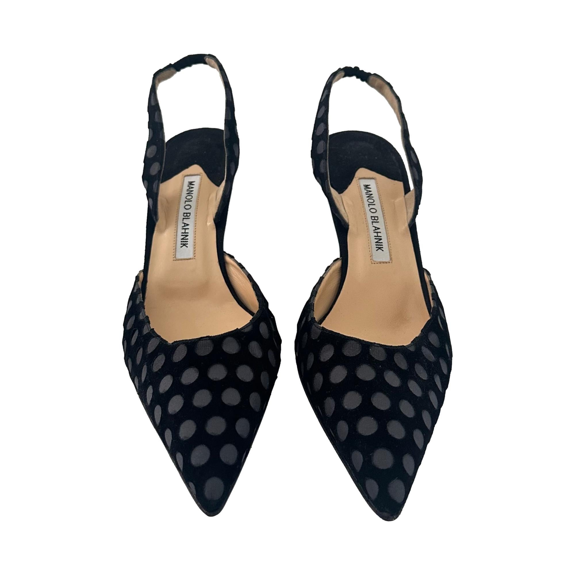Manolo Blahnik Black Polka Dot Heels – Treasures of NYC