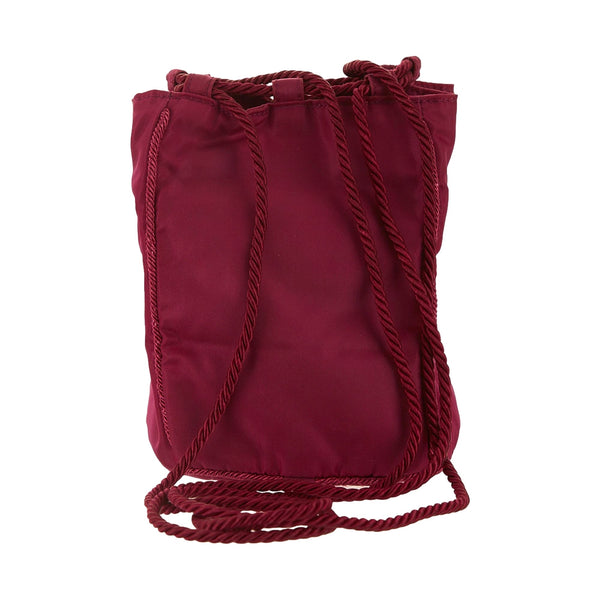 Prada Purple Beaded Logo Drawstring Bag