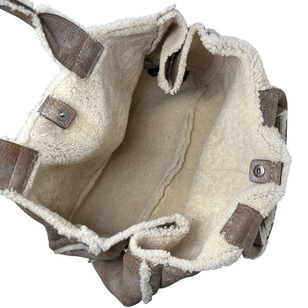 Prada Sherpa Logo Tote Bag