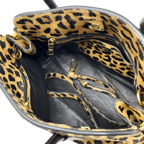 Prada Large Cheetah Print Top Handle Bag