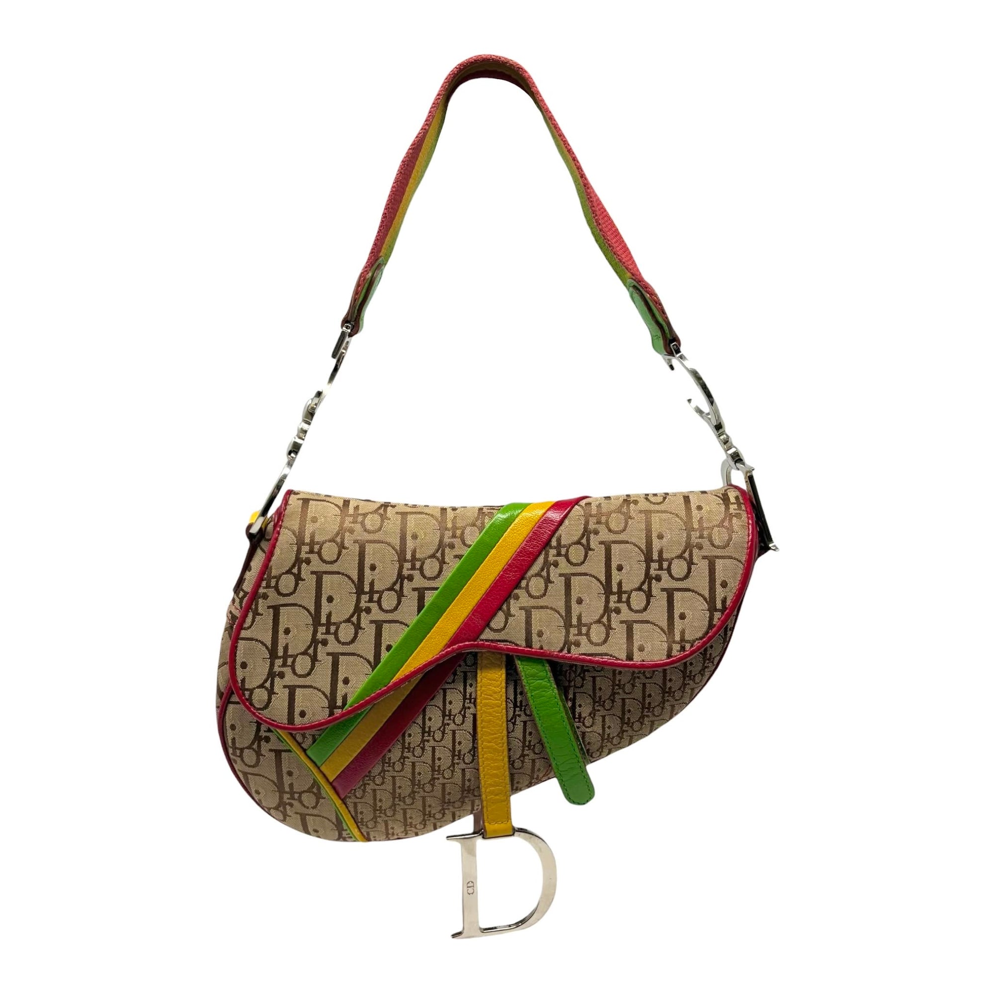 Dior Rasta Canvas Saddle Bag