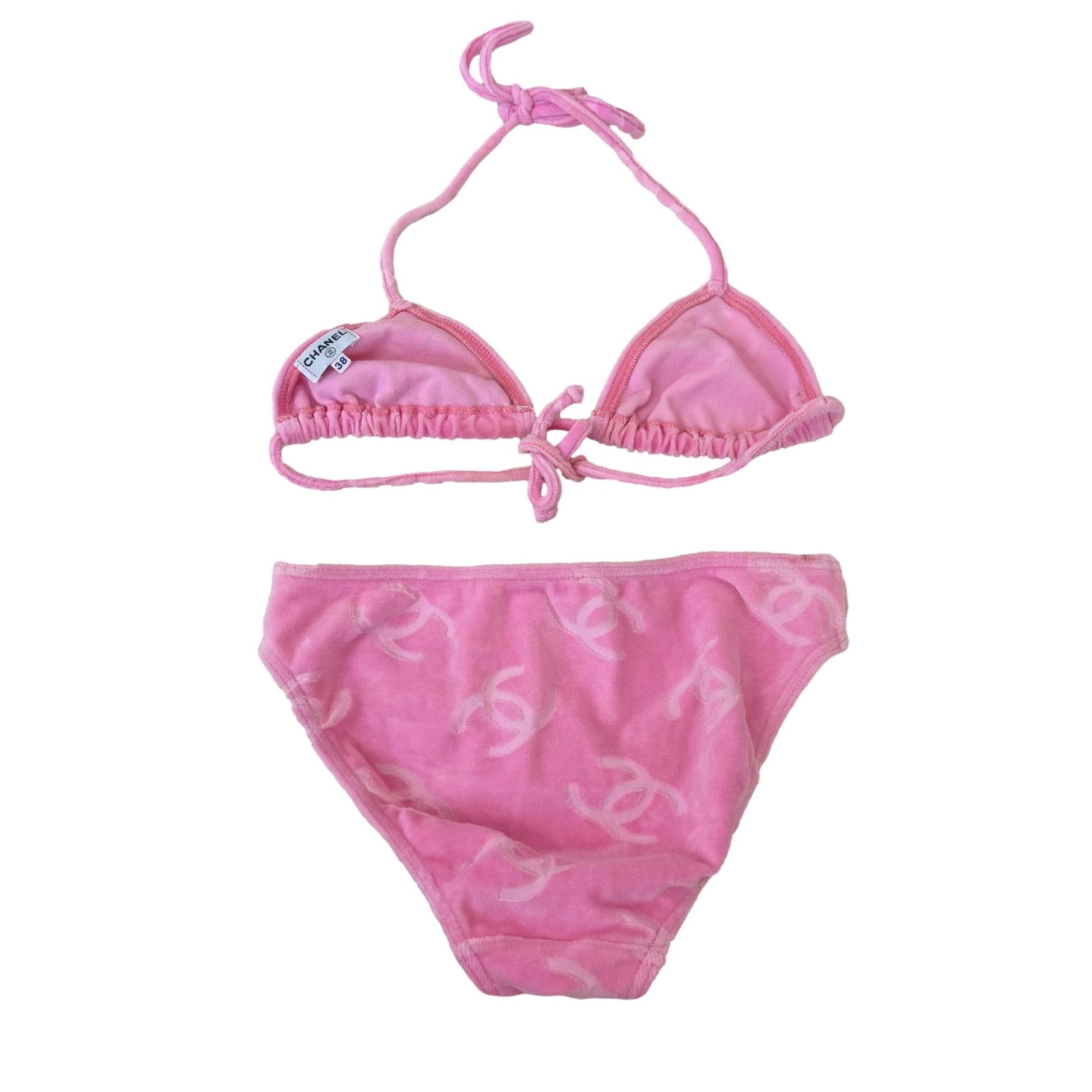 Chanel Pink Velour Bikini