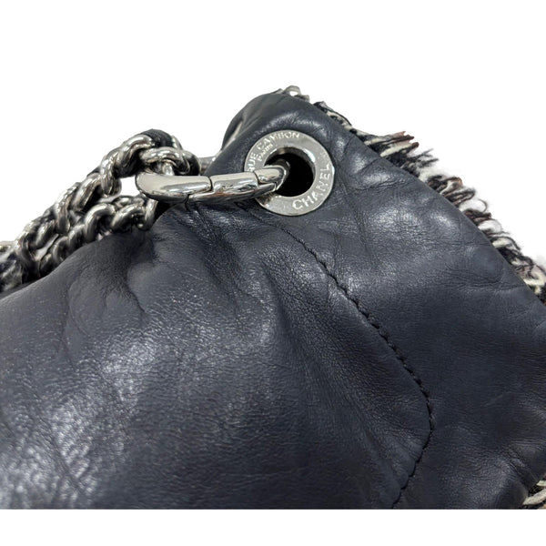 Chanel Black Leather Fringe Flap Bag