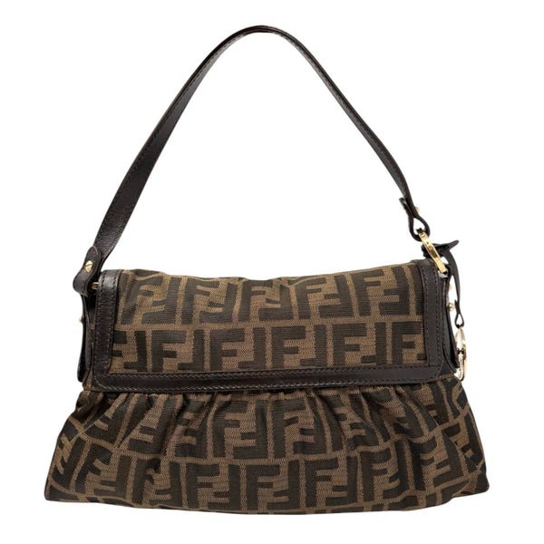 Fendi Brown Logo Chef Shoulder Bag