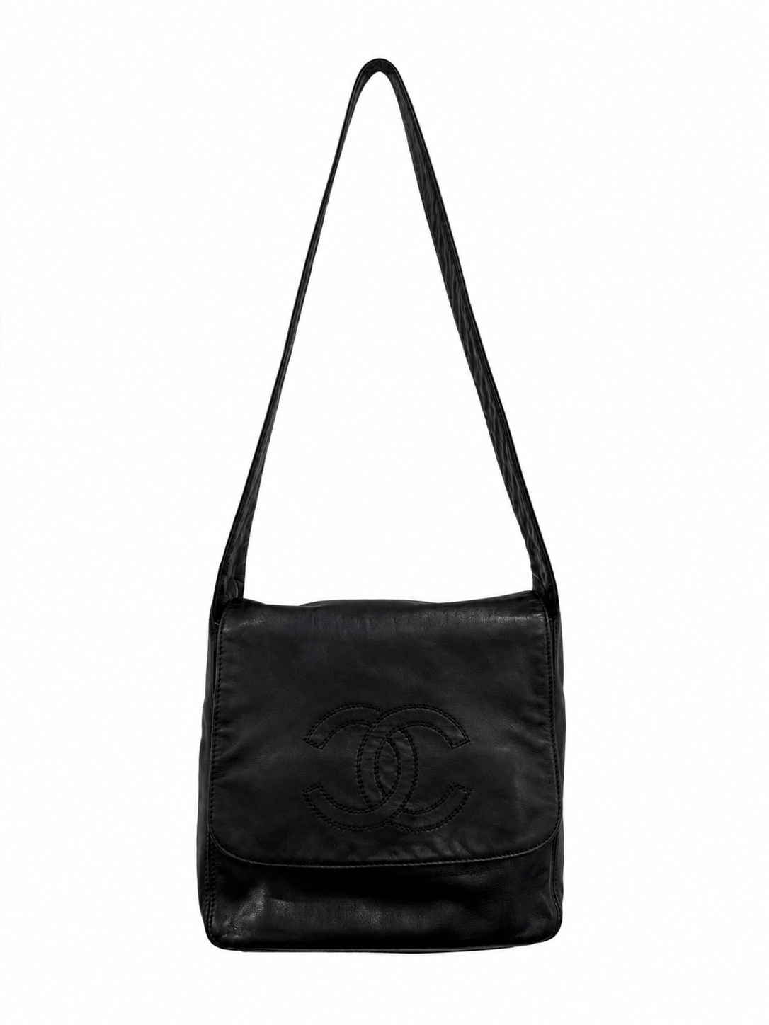 Chanel Black Logo Shoulder Bag