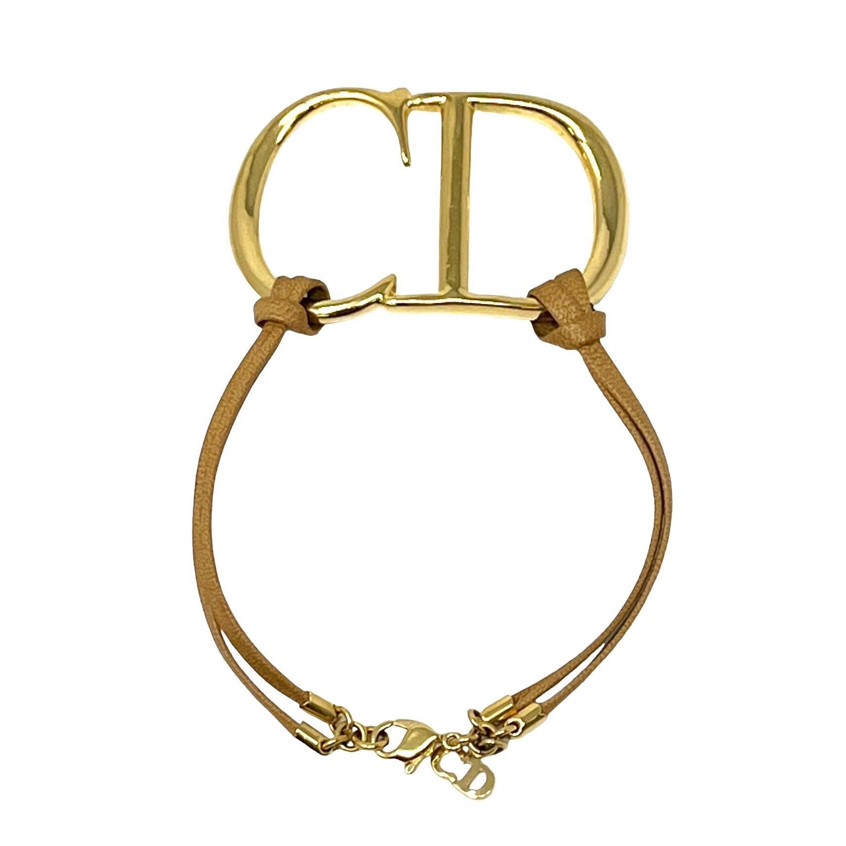 Dior Jumbo Logo Leather Bracelet