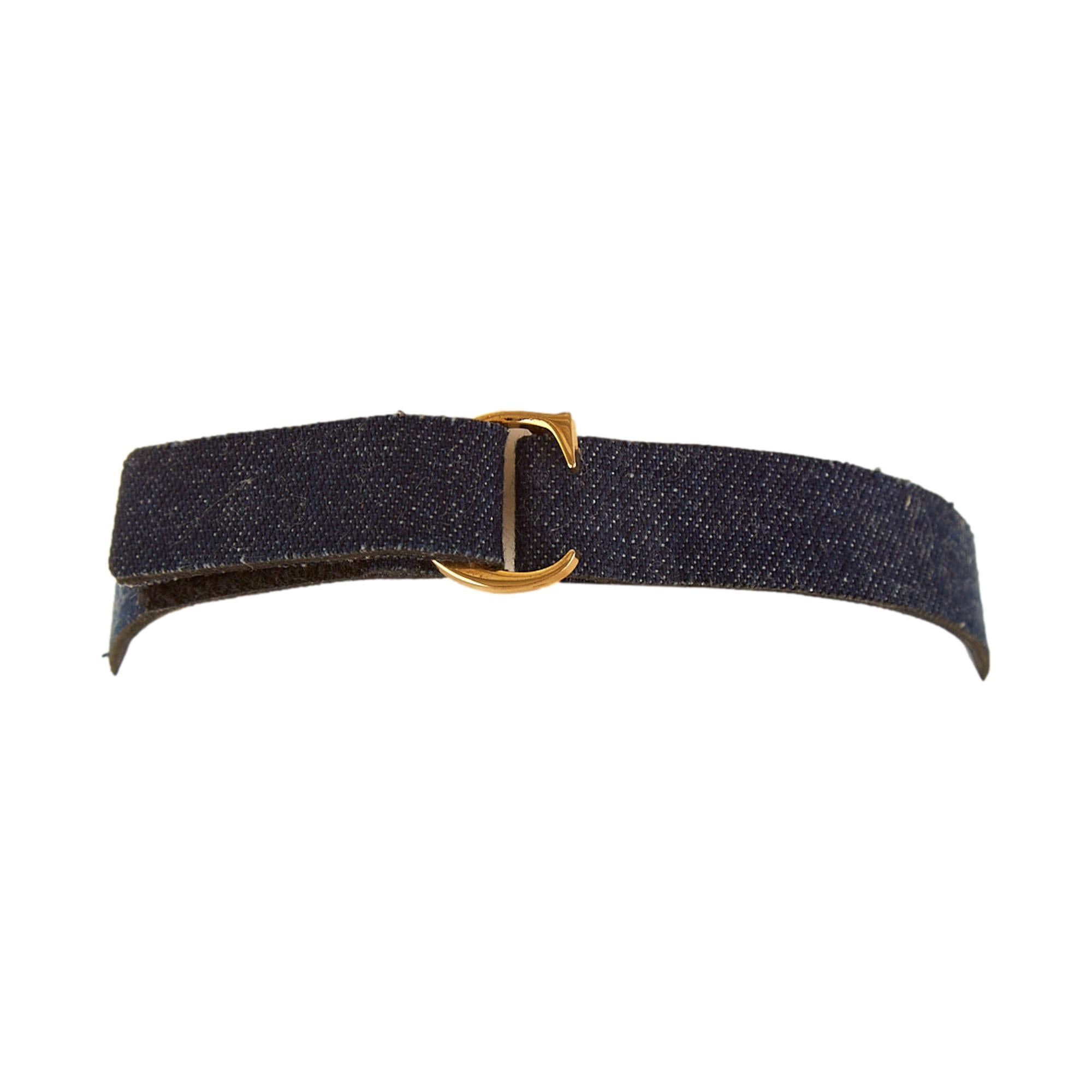Dior Denim Logo Choker