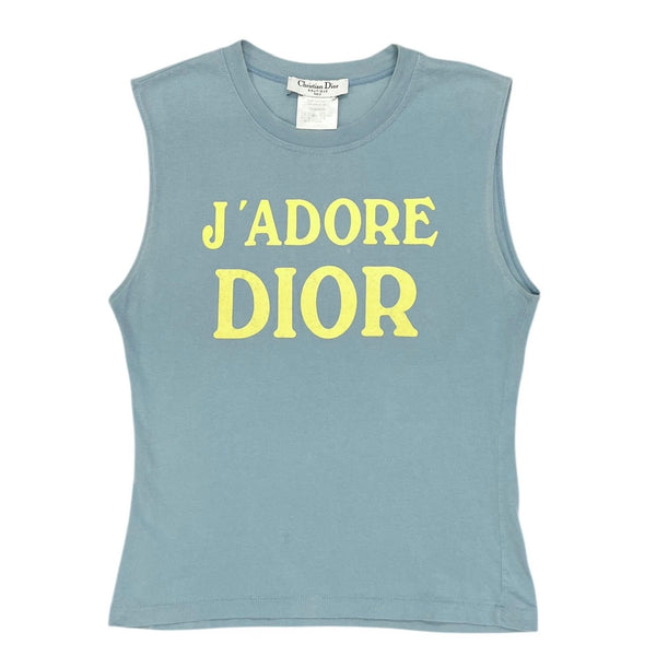 クリスチャンディオール J'ADORE DIOR タンクトップ size 40 J'Adore Dior Tank Top Gray Cotton Jersey | DIOR