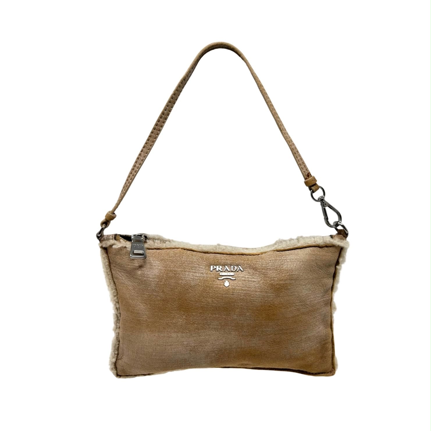 Prada Shearling Mini Shoulder Bag
