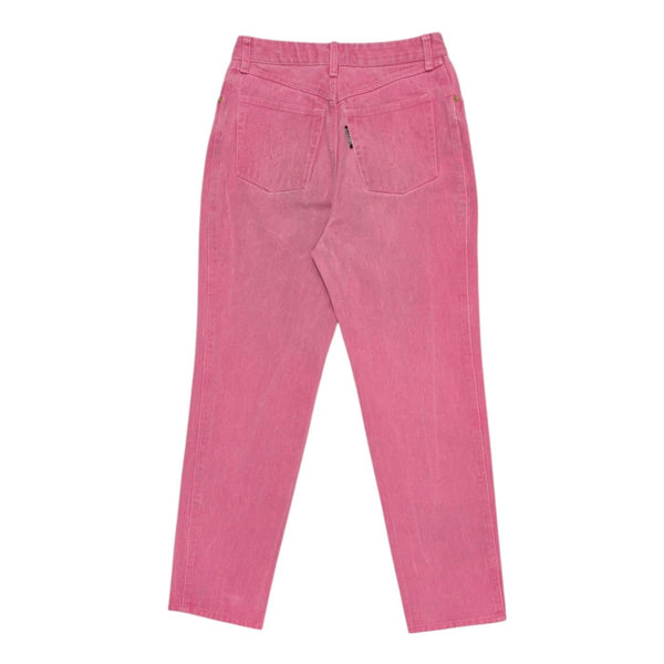 Chanel Pink Logo Pocket Jeans
