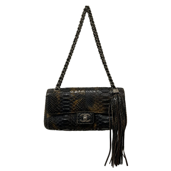 Chanel Brown Python Flap Bag