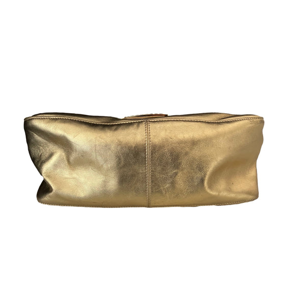 Fendi Gold Rhinestone Mama Baguette