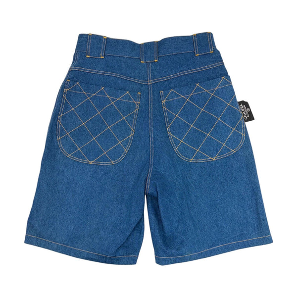 Chanel 1994 Denim Logo Oversized Shorts