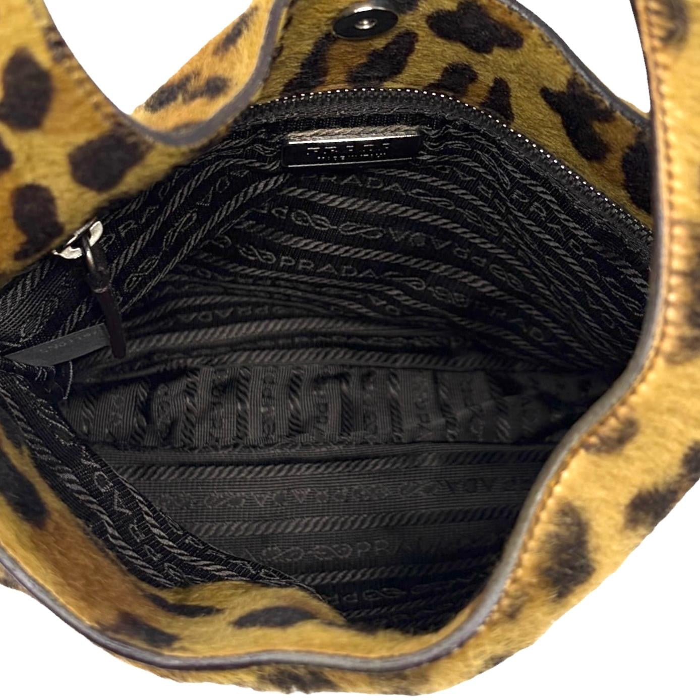 Prada Cheetah Calf-hair Shoulder Bag