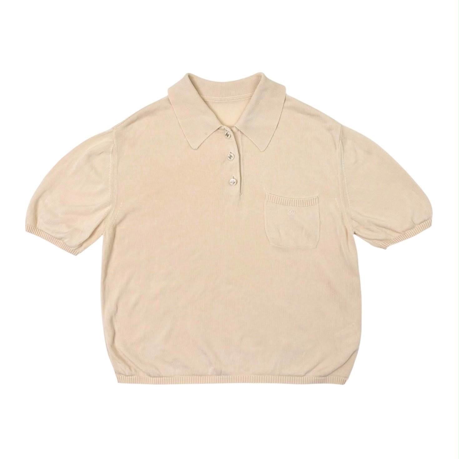 Chanel Ivory Logo Polo