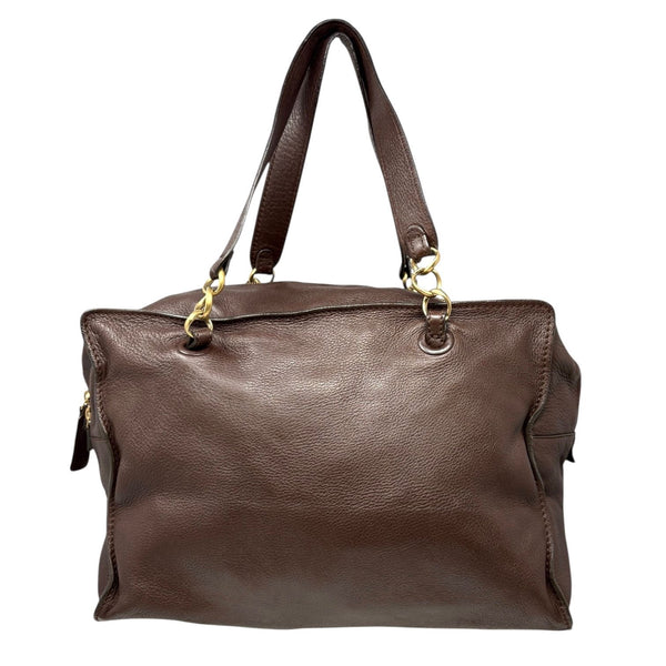 Chanel Brown Oversized Shoulder Bag