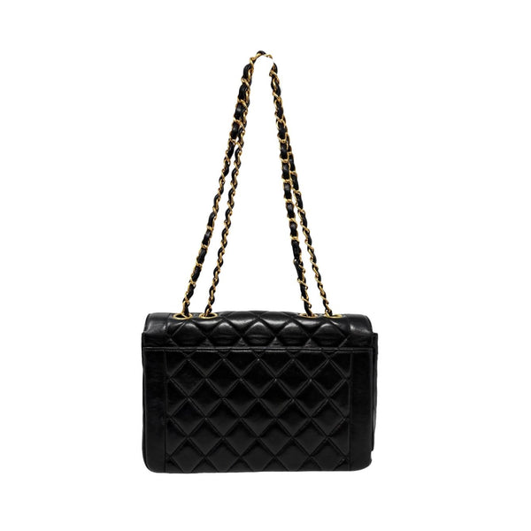 Chanel Black 2way Turnlock Flap Bag
