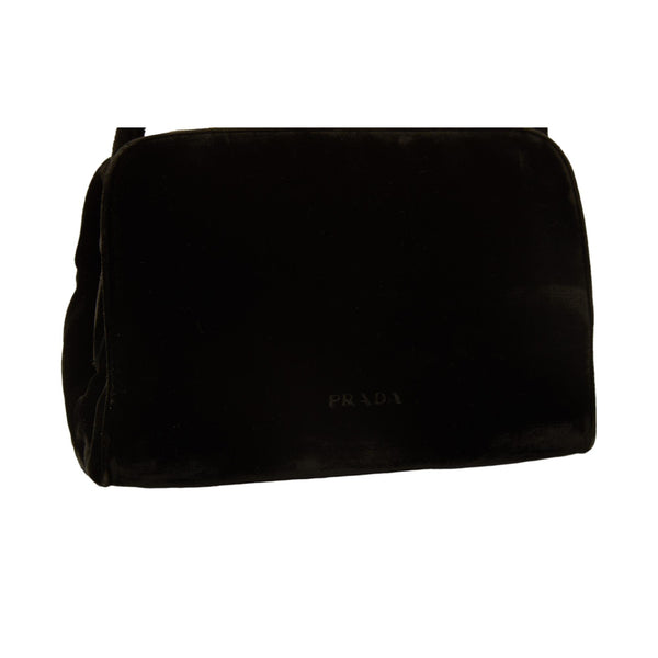 Prada Black Velvet Shoulder Bag