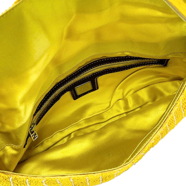 Fendi Yellow Beaded Baguette