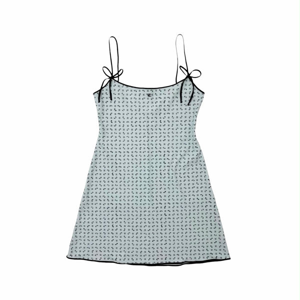 Chanel Blue Butterfly Logo Stretch Dress