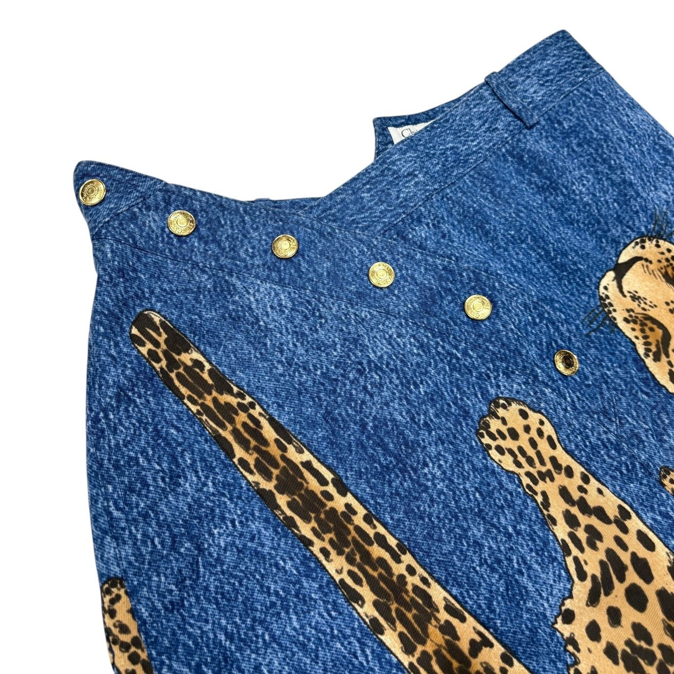 Dior Denim Cheetah Print Skirt