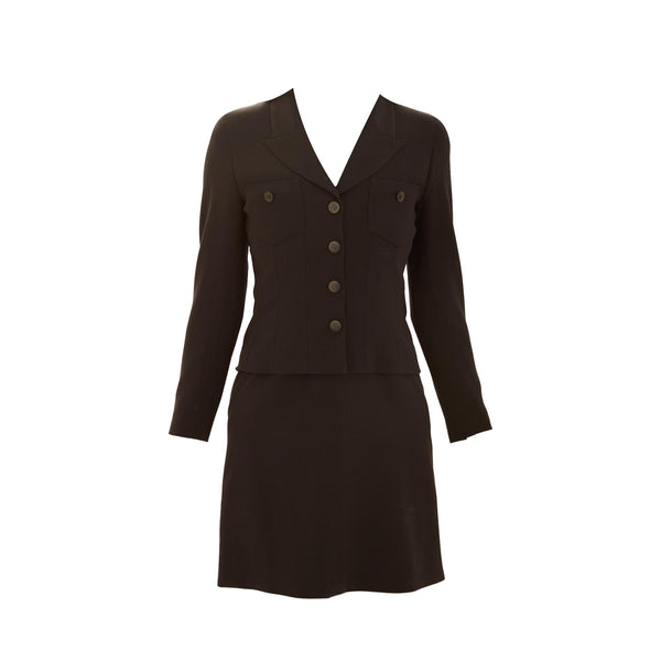 Chanel Navy Dress + Cropped Blazer Set