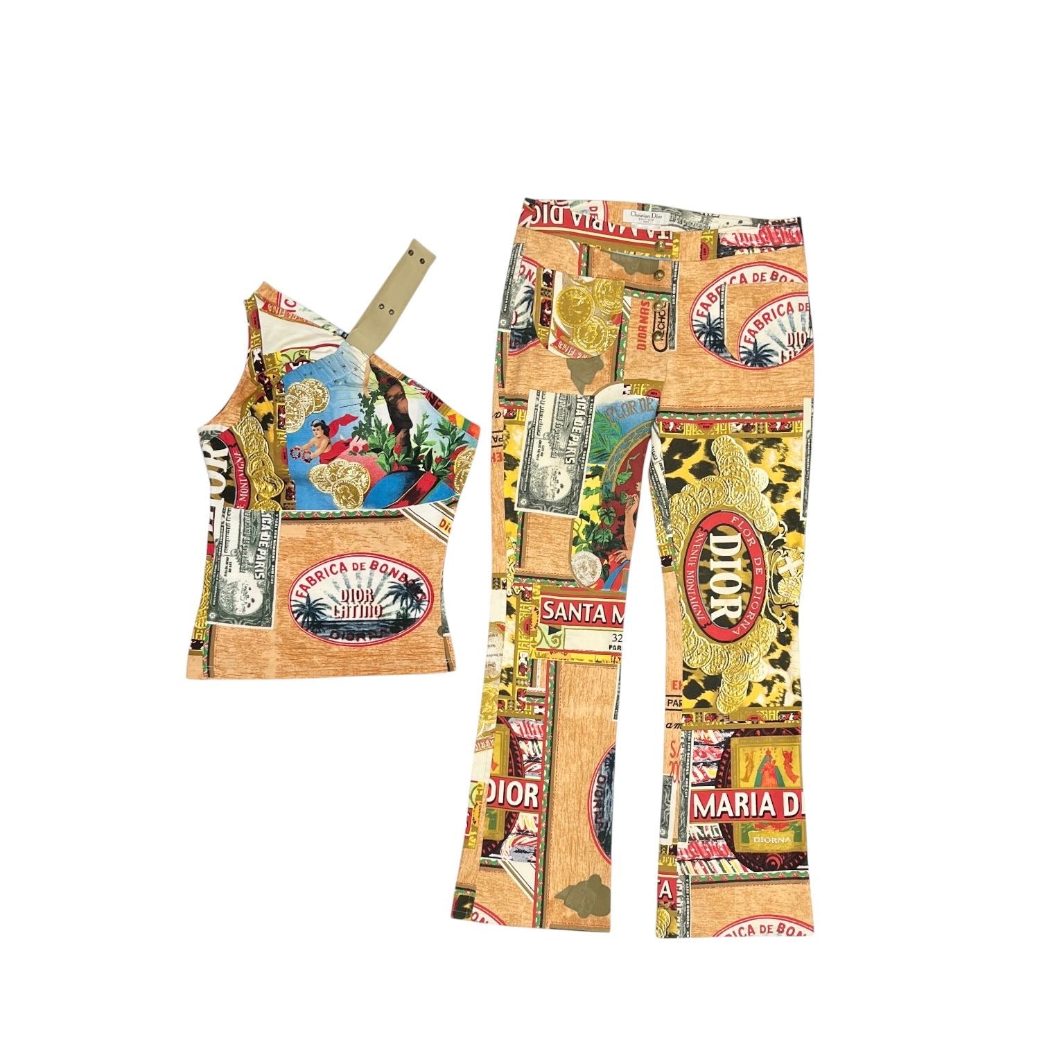 Dior Cigar Print Logo Pant Set