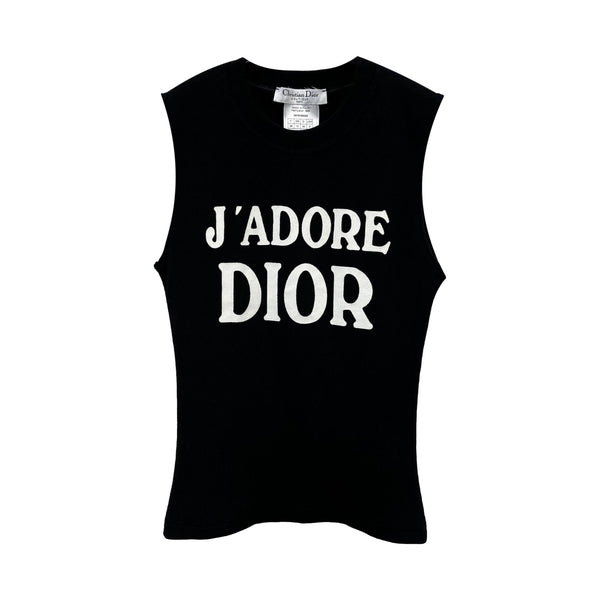 Dior Black Ribbed J’adore Tank