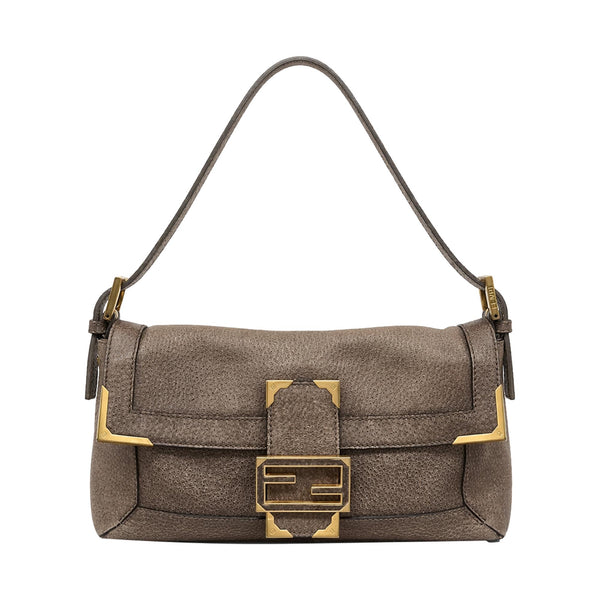 Fendi Gunmetal 2way Framed Baguette