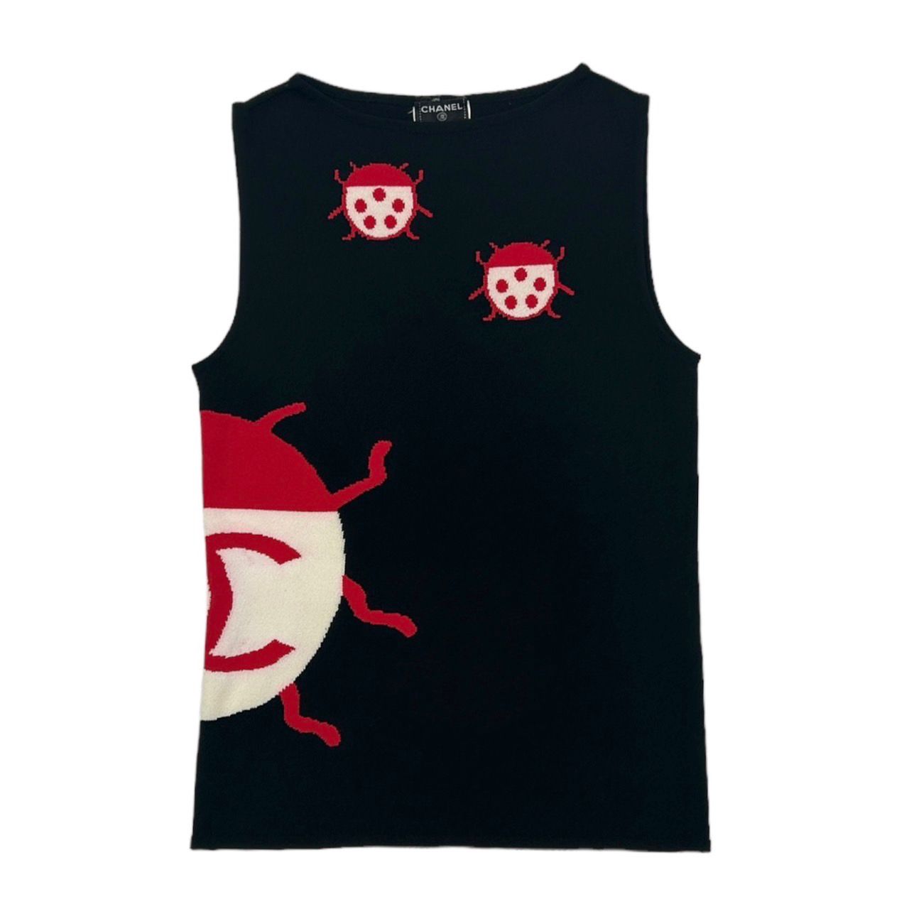 Chanel Black Lady Bug Tank