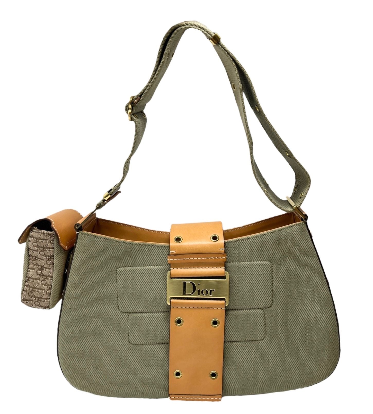 Dior Army Green + Tan Columbus Bag