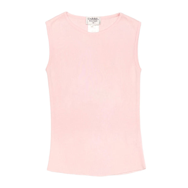 Chanel Pink Logo Tank Top