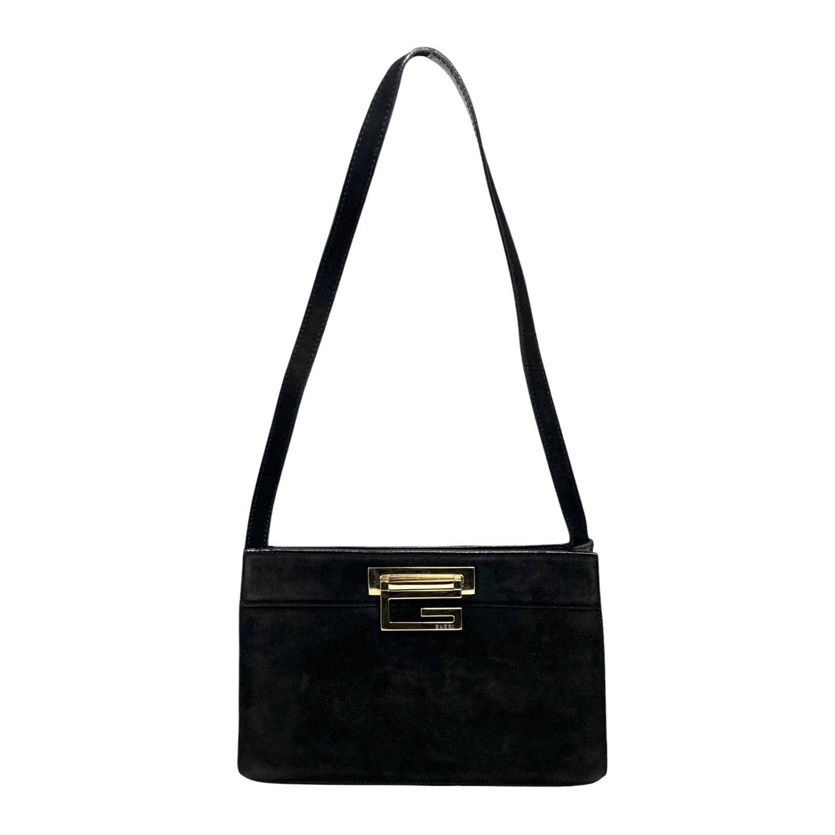 Gucci Black Suede Shoulder Bag – Treasures of NYC
