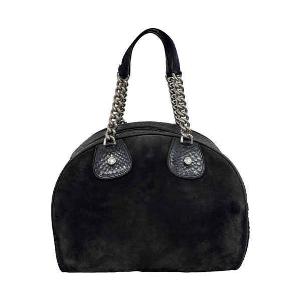 Dior Black Suede Gambler Bag