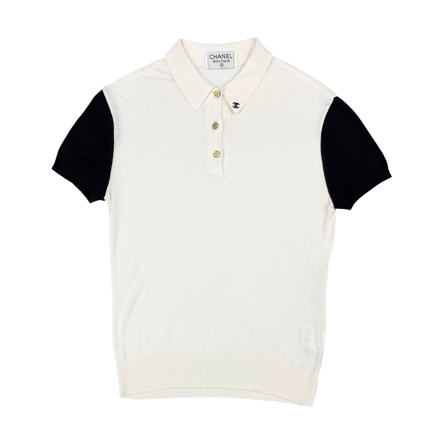 Chanel White Logo Polo