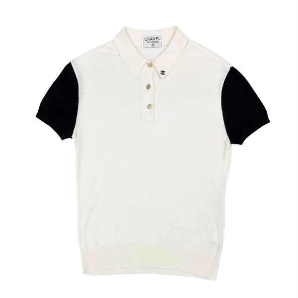 Chanel White Logo Polo