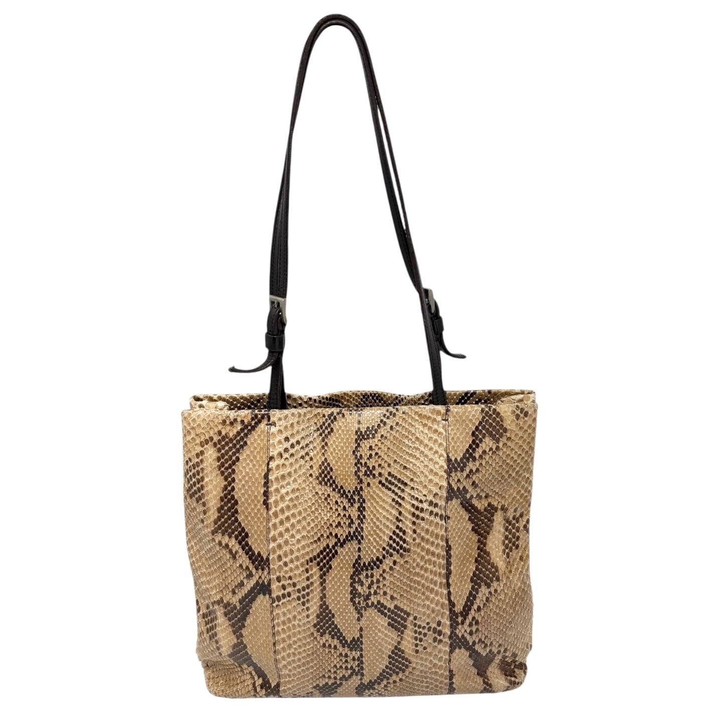 Prada Tan Snakeskin Shoulder Bag
