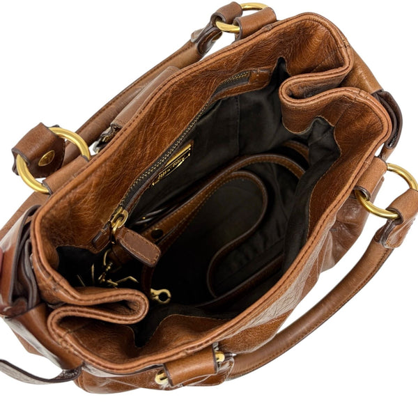 Miu Miu Brown Leather Shoulder Bag
