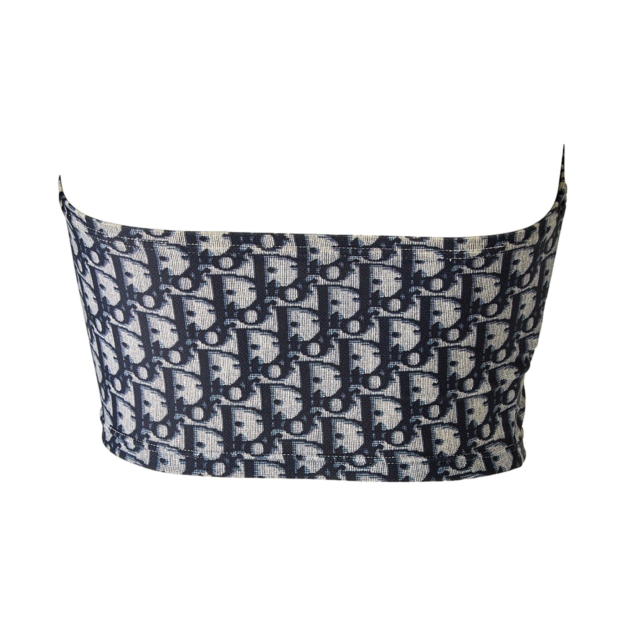 Dior Blue + White Logo Tube Top – Treasures of NYC