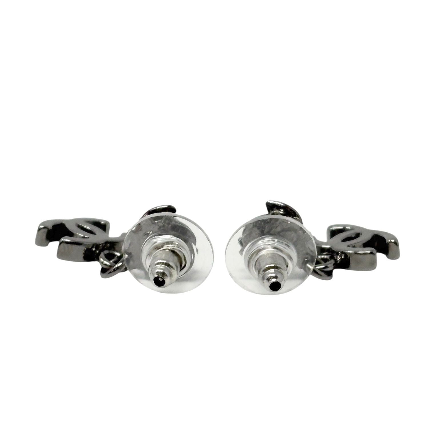 Chanel Silver Ladybug Earrings