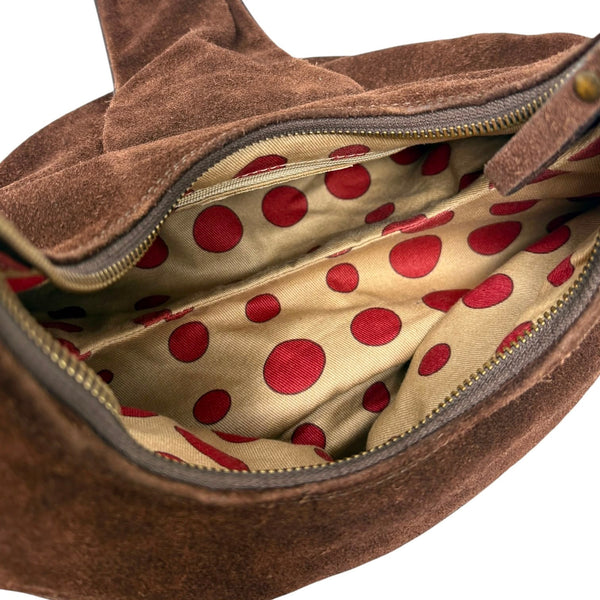 Dolce & Gabbana Brown Suede Shoulder Bag