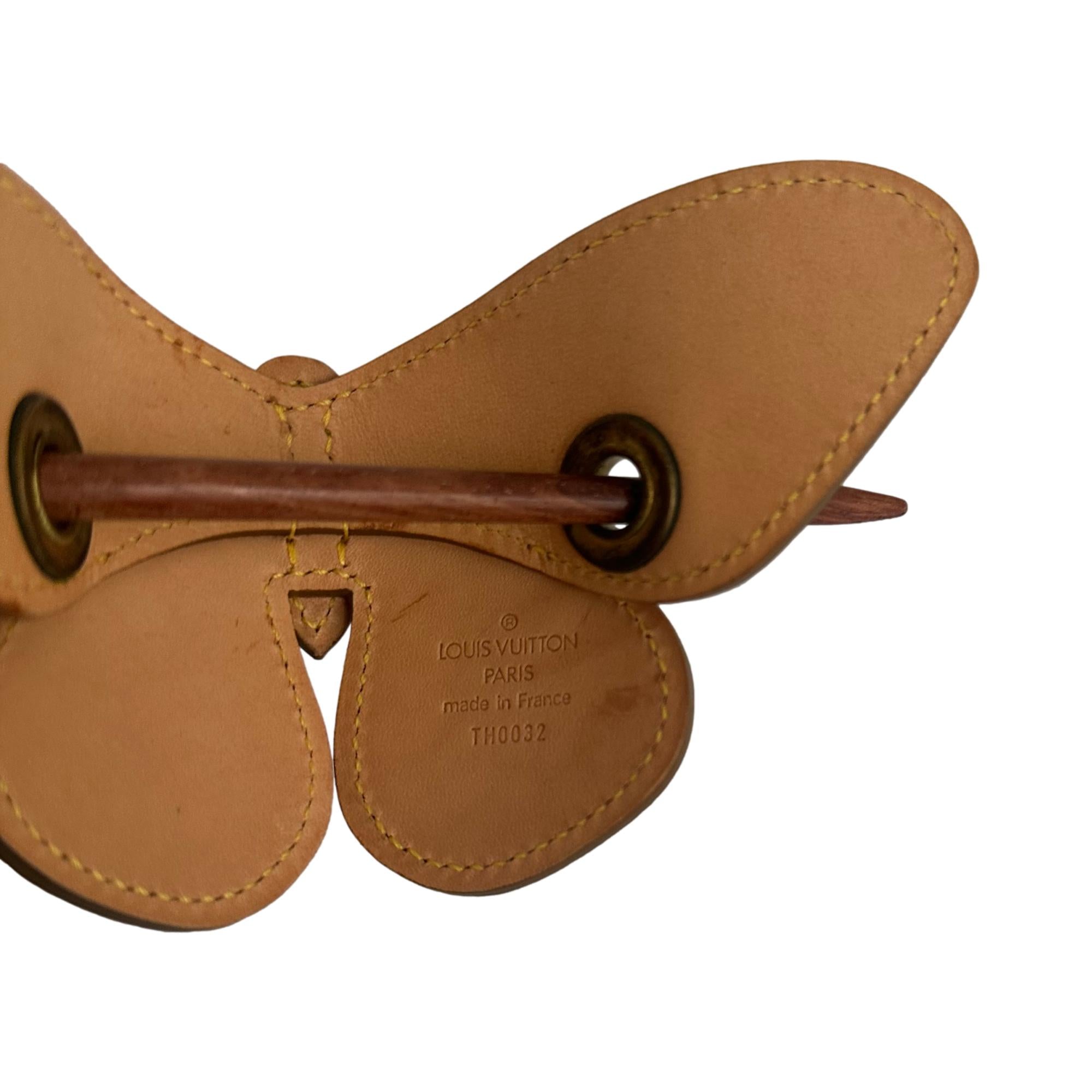 Louis Vuitton Brown Vernis Butterfly Hair Clip