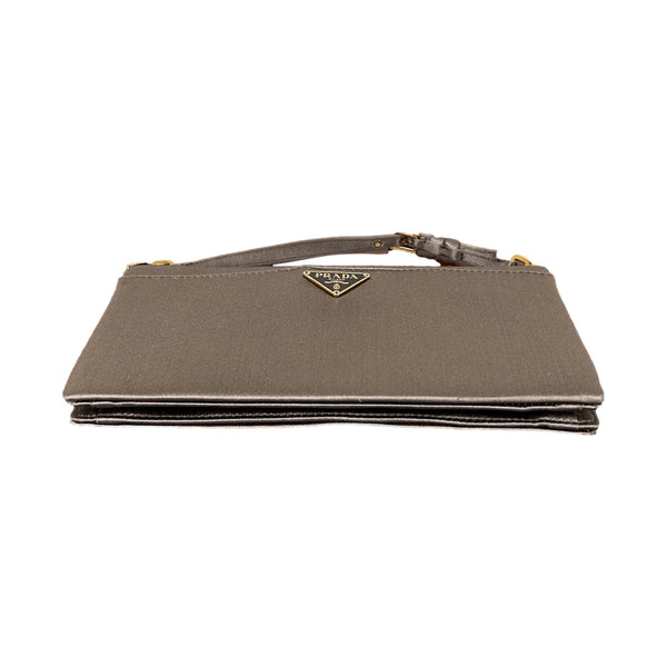 Prada Slate Satin Mini Top Handle Bag