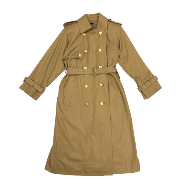 YSL Khaki Logo Button Trench Coat