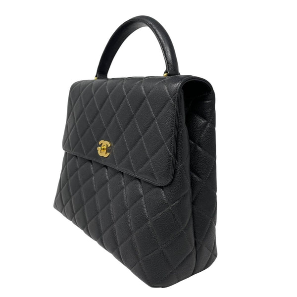 Chanel Black Caviar Top Handle Bag