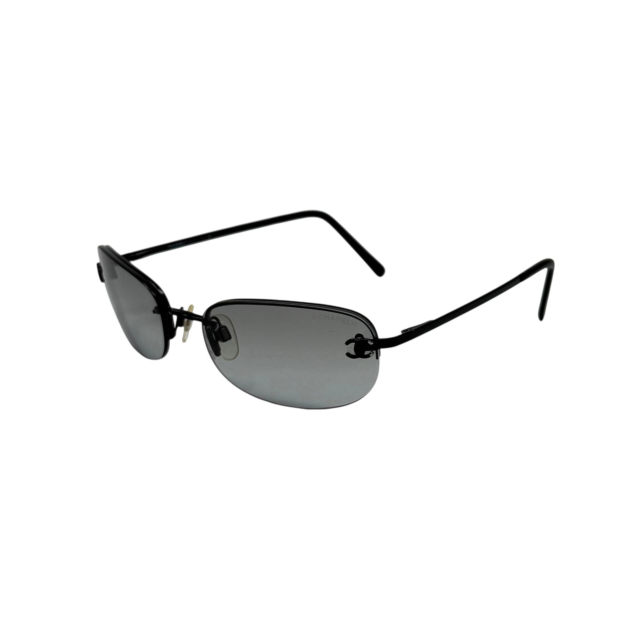 Chanel Dark Smoke Mini Rimless Sunglasses