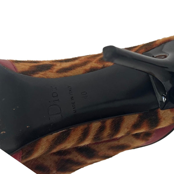 Dior Cheetah Logo Heels
