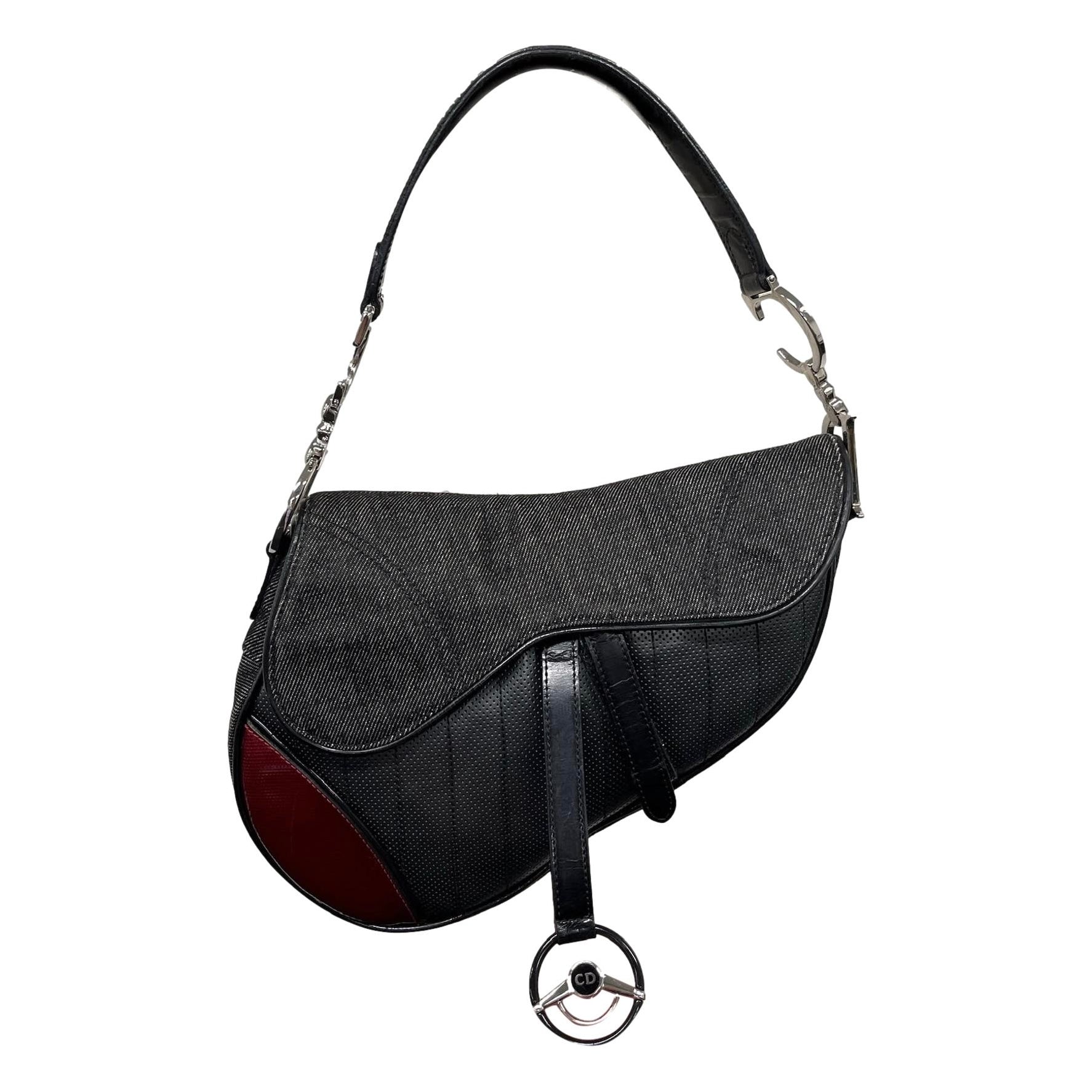 Dior Black Cadillac Saddle Bag